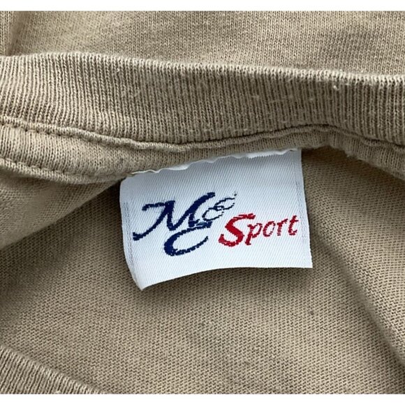 MC Sports My Grandkids Are Perfect Like Me Short Sleeve Embroidered Tan Tee XL - Picture 5 of 8